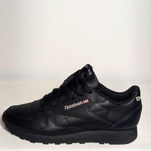 NEW Reebok Unisex Classic Leather Sneaker black Sz 8.5